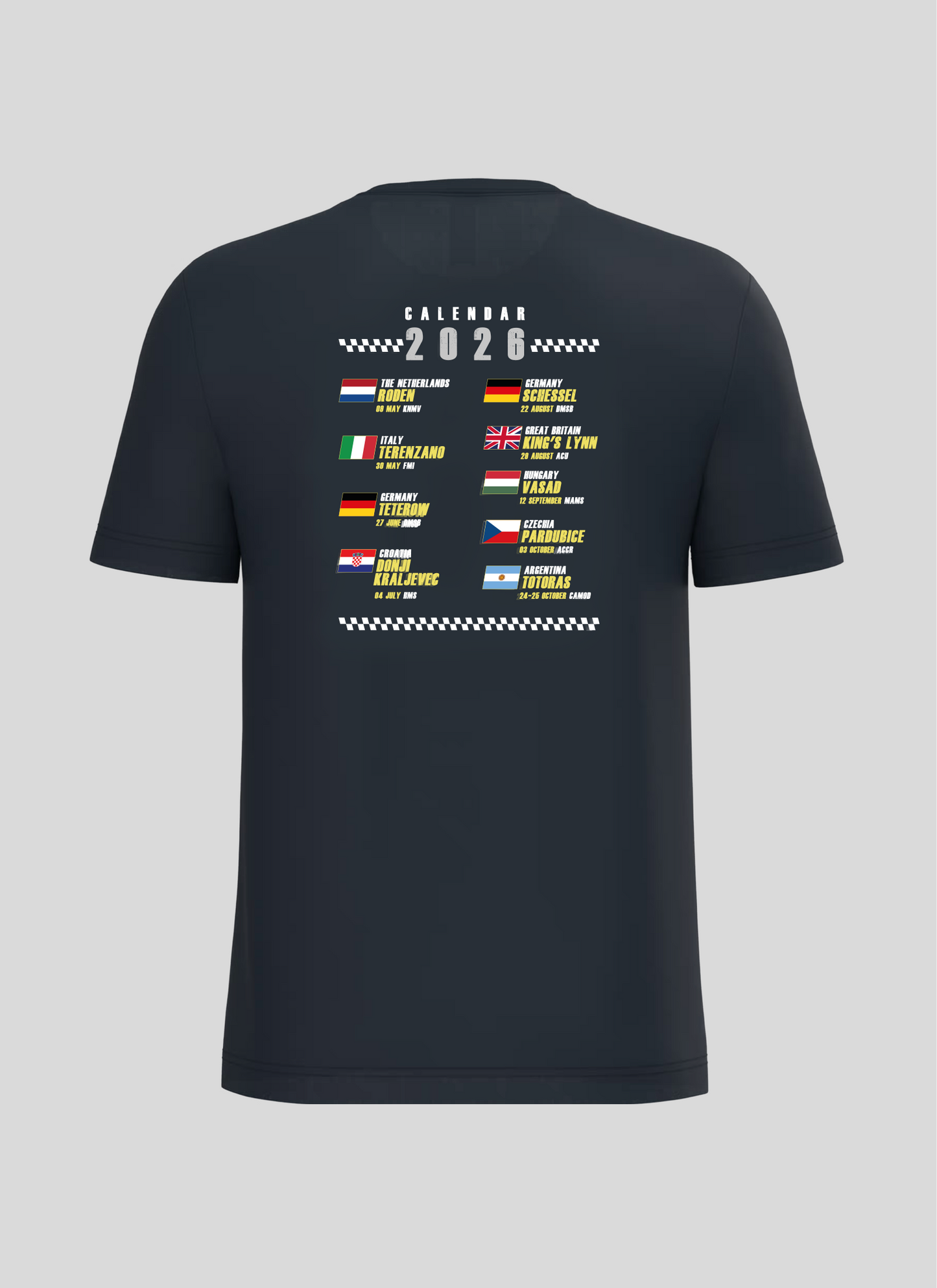 T-SHIRT NAVY FIM FLAT TRACK