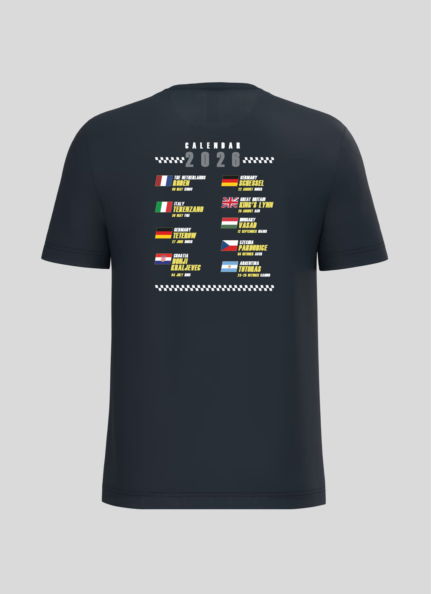 FIM FLAT TRACK NAVY T-SHIRT
