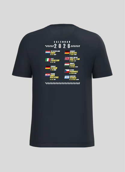 T-SHIRT NAVY FIM FLAT TRACK